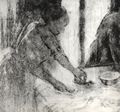 Degas, Edgar Germain Hilaire: Die Büglerinnen, Detail