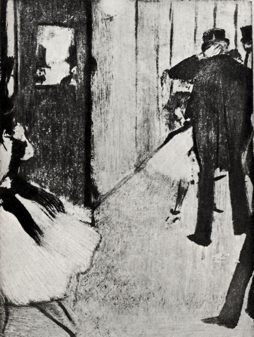 Degas, Edgar Germain Hilaire: Im Gang hinter der Bhne