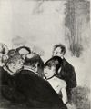 Degas, Edgar Germain Hilaire: Die Kleinen des Cardinal im Gespräch mit ihren Bewunderern
