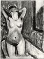 Degas, Edgar Germain Hilaire: Stehende Frau in einer Badewanne