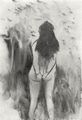 Degas, Edgar Germain Hilaire: Nackte Frau, Rckenfigur