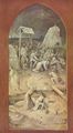 Bosch, Hieronymus: Antoniusaltar, Triptychon, linker Außenflügel: Gefangennahme Christi