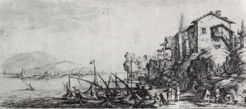 Callot, Jacques: Folge »Landschaften fr Giovanni di Medici«, Der kleine Hafen