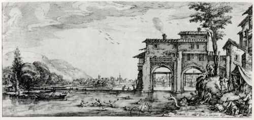Callot, Jacques: Folge »Landschaften fr Giovanni di Medici«, Die Badenden