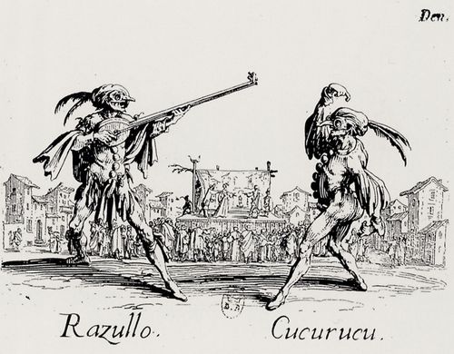 Callot, Jacques: Folge der »Balli di Sfessania«, Razullo und Cucurucu