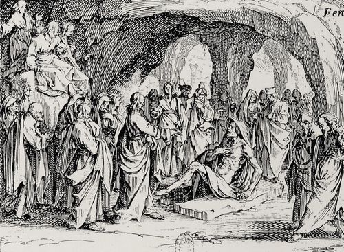Callot, Jacques: Folge »Das neue Testament«, Die Auferweckung des Lazarus