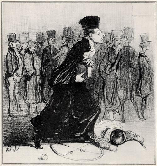 Daumier, Honor: Je kleiner die Praxis, desto wilder die Praktik