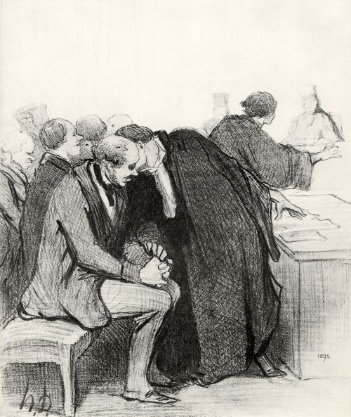 Daumier, Honor: Lassen Sie sich getrost beleidigen, ich werde gleich loslegen.