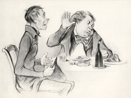 Daumier, Honor: Ich habe noch niemanden Hungers sterben sehen!