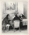 Daumier, Honoré: Die Philanthropen des Tages: 4; Das Wohltätigkeitskomitee: »Zunächst erhält jeder der Herren Direktoren dreitausend Mark Aufwandsentschädigung.«