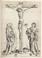Meister E.S.: Christus am Kreuz, mit Maria und Johannes