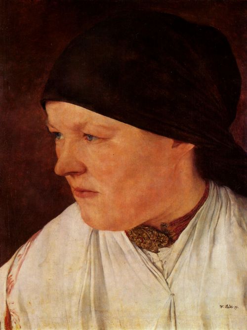 Leibl, Wilhelm Maria Hubertus: Kopf eines Bauernmädchens