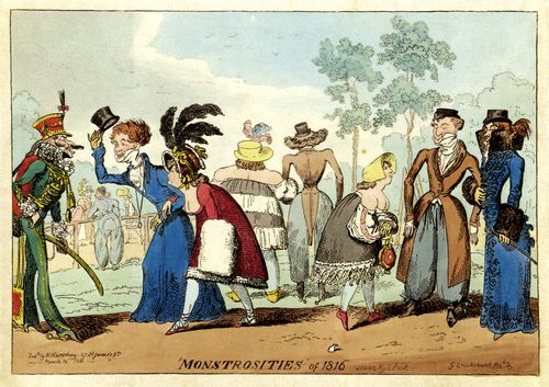 Cruikshank, George: Monstrositten von 1816, Szene im Hyde Park