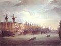 Rowlandson, Thomas: Der Mikrokosmos von London (London als Miniatur): West India Docks