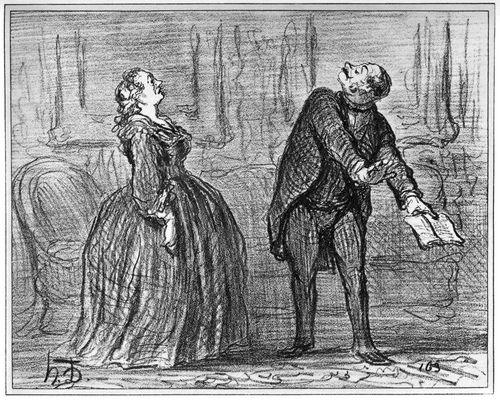Daumier, Honor: Die Schauspieler der Gesellschaft: Der berhmte Meister lehrt eine Dilettantin die Geste der Verachtung