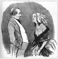 Daumier, Honoré: Die Schauspieler der Gesellschaft: »Gut, Fräulein, Sie sind hübsch, ich engagiere Sie. 1200 Mark jährlich – die sie an mich zahlen«
