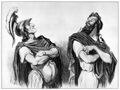 Daumier, Honoré: Tragische Physiognomien: Achilles und Agamemnon