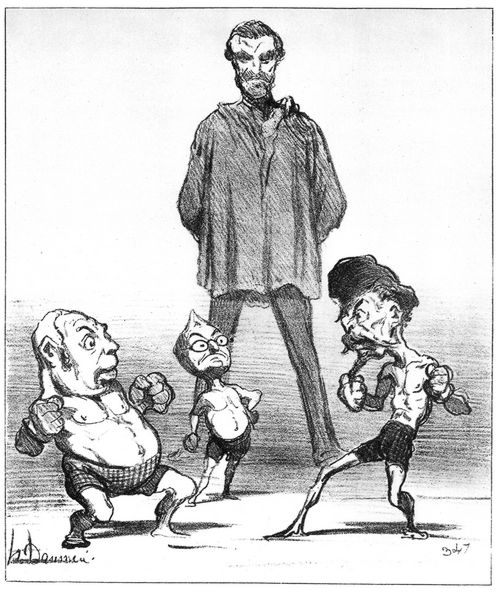 Daumier, Honor: Aktuelles: Das Volk sieht den Boxkmpfen seiner Abgeordneten zu