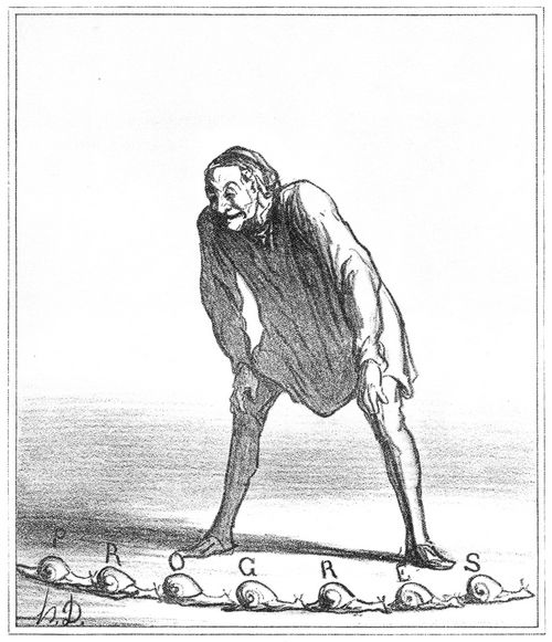 Daumier, Honor: Aktuelles: Der Schneckengang des Fortschritts