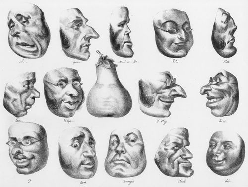 Daumier, Honor: Die Masken von 1831