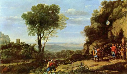 Lorrain, Claude: Landschaft mit David und den drei Heroen