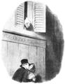 Daumier, Honoré: Eheliche Sitten: »Gute Nacht, mein Süßes! Wenn Dein Legitimer uns sähe – !«