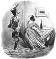 Daumier, Honoré: Eheliche Sitten: »Unseliger, willst Du den Vater Deiner Kinder töten«
