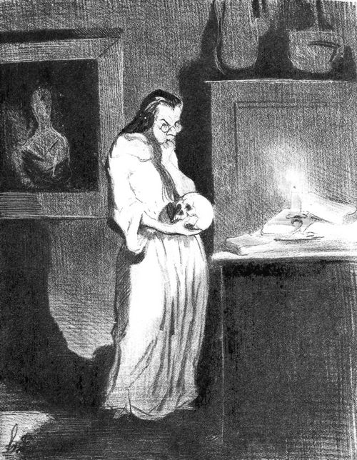 Daumier, Honor: Die Adeligen: Der Schdel des Mannes. Studien am toten Objekt
