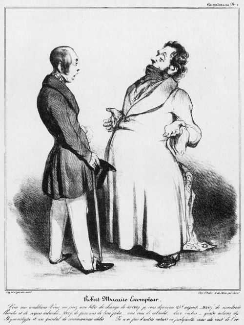 Daumier, Honor: Robert Macaire: Robert Macaire als Geldverleiher