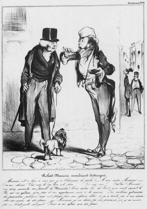 Daumier, Honor: Robert Macaire: Robert Macaire als vornehmer Bettler