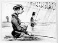 Daumier, Honoré: Pariser Typen: Der alte Angler