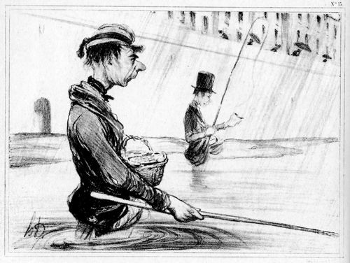 Daumier, Honor: Pariser Typen: Der alte Angler
