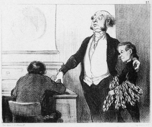 Daumier, Honor: Professoren und Schler: [Die Reklame]