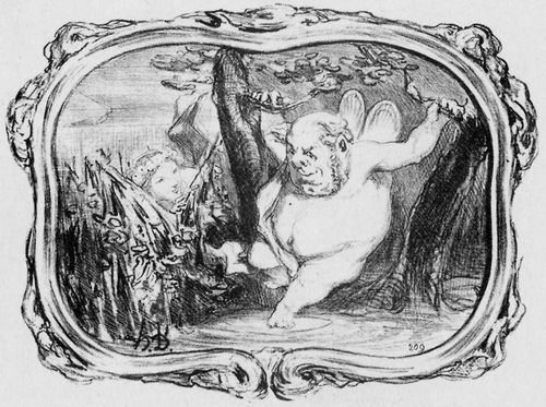 Daumier, Honor: Parlamentarische Idyllen: Flora und Zephyr (von Meurthe)