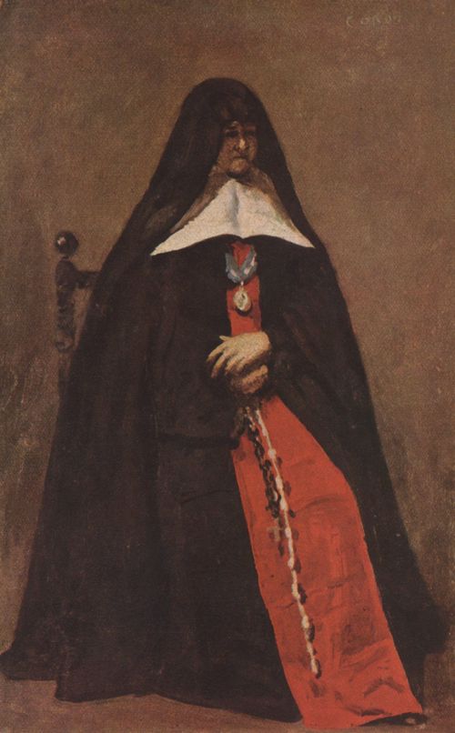 Corot, Jean-Baptiste Camille: Portrt der Oberin des Annunziaten-Klosters in Bologne-sur-mer