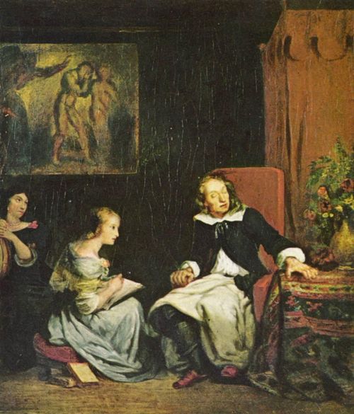 Delacroix, Eugne Ferdinand Victor: Milton diktiert seinen Tchtern das »Paradise Lost«