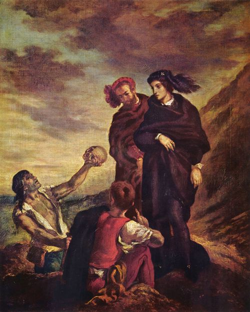 Delacroix, Eugne Ferdinand Victor: Hamlet und Horatio auf dem Friedhof