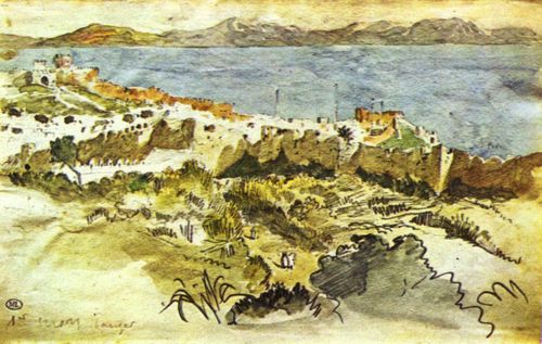 Delacroix, Eugne Ferdinand Victor: Bucht von Tanger in Marokko