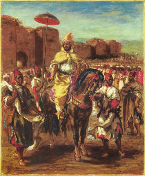 Delacroix, Eugne Ferdinand Victor: Portrt des Sultans von Marokko