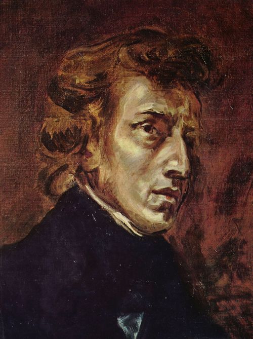 Delacroix, Eugne Ferdinand Victor: Portrt des Frdric Chopin