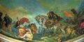 Delacroix, Eugène Ferdinand Victor: Attila überreitet Italien und die Künste, Detail