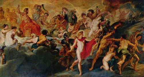 Rubens, Peter Paul: Gemldezyklus fr Maria de' Medici, Knigin von Frankreich, Szene: Die Regierung der Knigin (Gtterat)