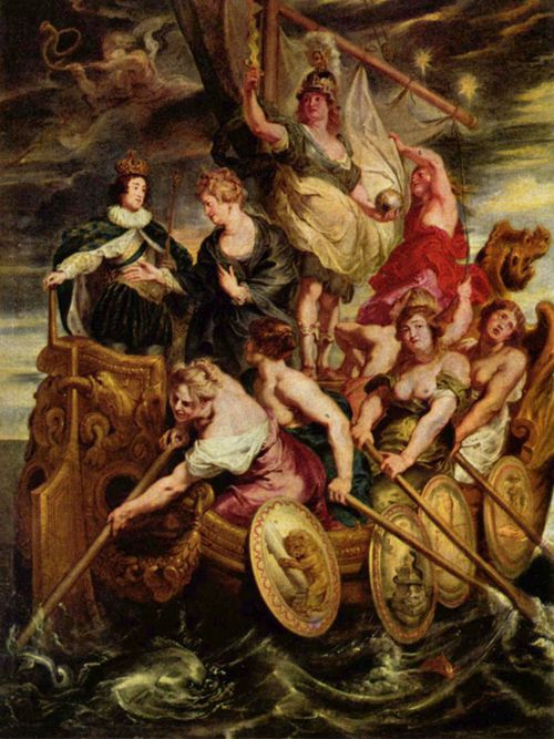 Rubens, Peter Paul: Gemldezyklus fr Maria de' Medici, Knigin von Frankreich, Szene: Grojhrigkeit des Dauphins Ludwigs XIII. und bertragung der Regierung an ihn durch Maria de' Medici