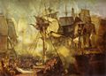 Turner, Joseph Mallord William: Die Schlacht bei Trafalgar, vom Besansegel der Victory aus gesehen (Battle of Trafalgar, as seen from the Mizen Starboard of the Victory)