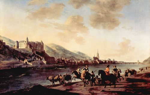 Berckheyde, Gerrit Adriaensz: Heidelberg, Ansicht vom nrdlichen Neckarufer aus