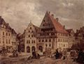 Tacke, Ludwig Andreas Christian: Braunschweig, Kohlmarkt von Westen mit Häusern »Zum Stern« und »Zur Rose«