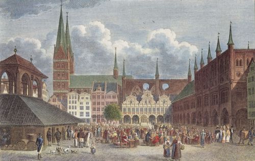 Jury, Wilhelm: Lübeck, Marktplatz