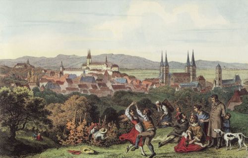 Beyer, Leopold: Bamberg, Ansicht mit Michelsberg, Residenz und Dom