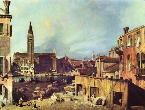 Canaletto (I): Hof der Steinmetzwerkstatt