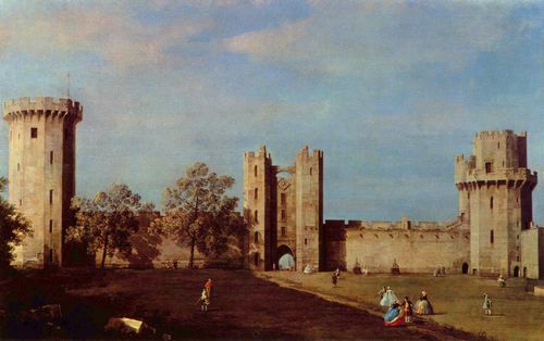 Canaletto (I): Innenhof des Schlosses von Warwick